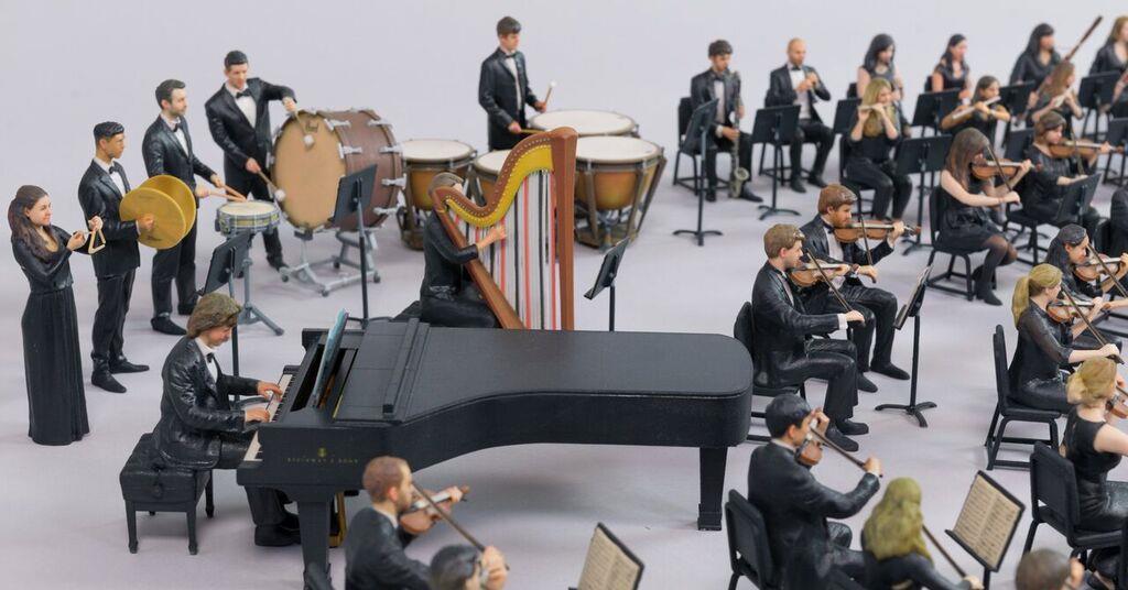 3Dprinted miniature orchestra at Musical Instrument Museum Gallery