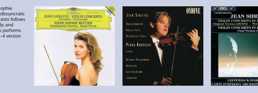 sibelius violin concerto best recording