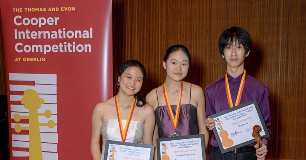 Mingzhe Ye Wins 2026 Cooper International Violin Competition