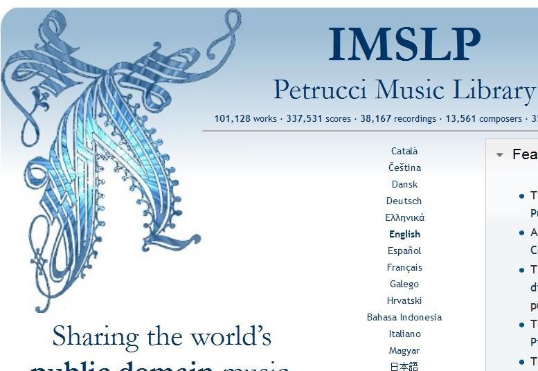 imslp petrucci music library composers