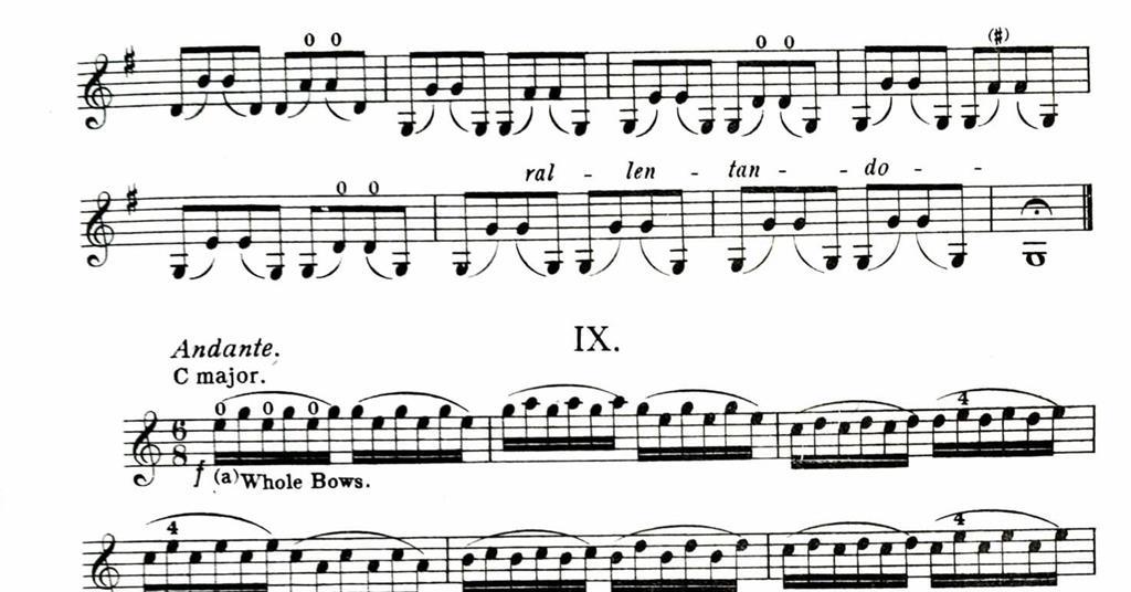 Trills and embellishments exercises from Wilhelmj and Brown’s A Modern