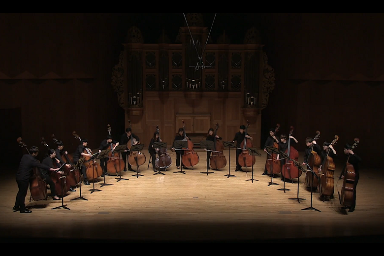 15strong double bass ensemble plays Joe Hisaishi medley News The Strad