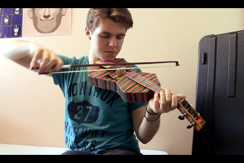 A violin made out of popsicle sticks Video The Strad