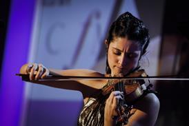 María Dueñas, winner of Young Artist of the Year, performs at Gramophone Awards 2025 (c) Jamie Hodgskin (2)