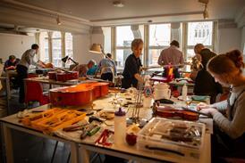 The temporary workshop at Manchester Museum cr Charlotte Wellings