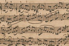 Corrente Bach manuscript