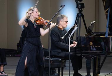 Ojai Music Festival June 13 2026 Leila Josefowicz and John Novacek.by Timothy Teague