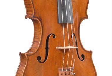 69 - Gennaro Gagliano violin angled front