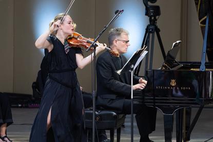 Ojai Music Festival June 13 2026 Leila Josefowicz and John Novacek.by Timothy Teague