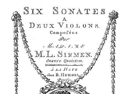 Figure 4b Title_page_six_sonates_for_two_violines_by_Maddalena_Sirmen