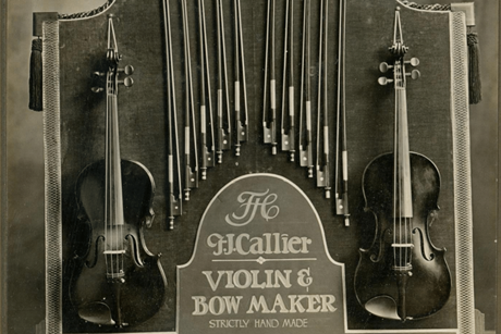Callier Bow display Sesquicentennial 1926-1
