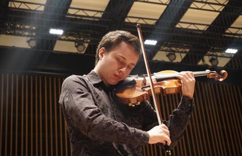 Johan Dalene: intense concentration of sound and intent. Photo: Casper Kalmar