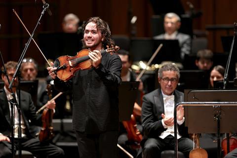 Giuseppe Gibboni vincitore 56° premio paganini e il Cannone di Paganini 5 ottobre