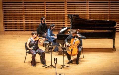 Meg Freivogel (violin), Pei-Shan Lee (piano) and Edward Arron (cello)