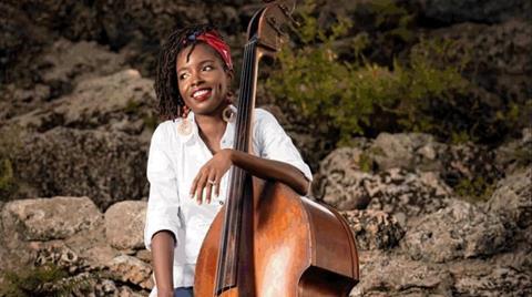 Double bassist Portia Dunkley. Photo courtesy Sphinx Organization