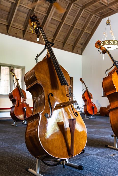Basses on display for Convention Favorite voting