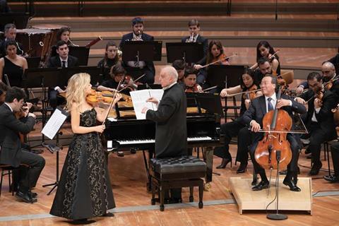 Anne-Sophie Mutter, Daniel Barenboim and Yo-Yo Ma performing Beethoven's 'Triple' Concerto
