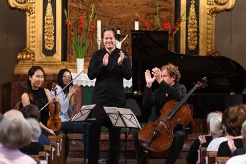 Jan Vogler at the final concert of the 2018 Moritzburg Festival 