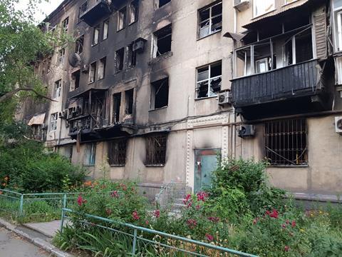 Alex's home in Mariupol after the bombing