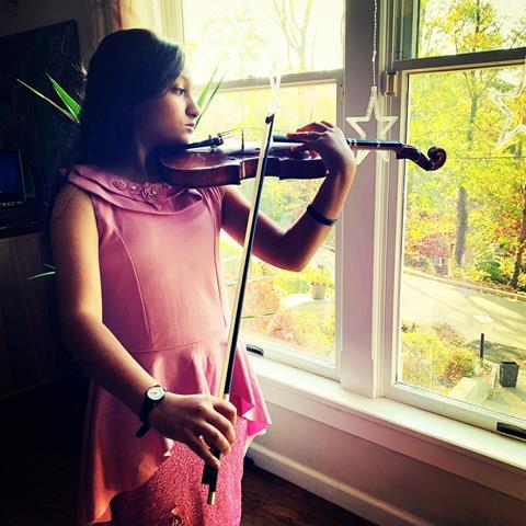 Nadia Sayed with violin