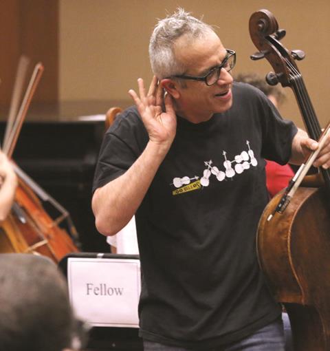 The Italian cellist and composer Giovanni Sollima leads an improvisation workshop
