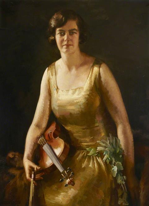 Isolde Menges portrait painting