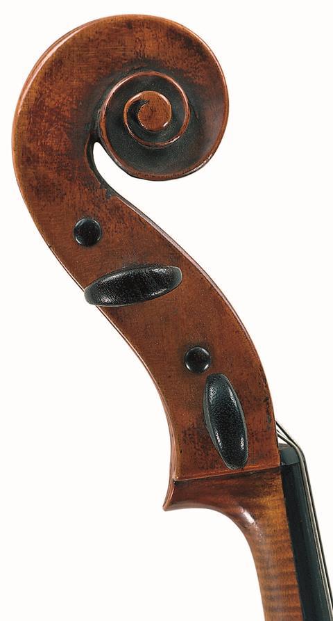 Scroll of the Michelot cello