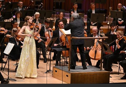 Vilde Frang with Antonio Pappano. Photo: Mark Allan Photography