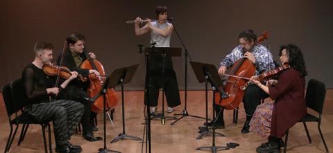 Engaging music making from Owls with flautist Claire Chase. Photo: courtesy 92NY