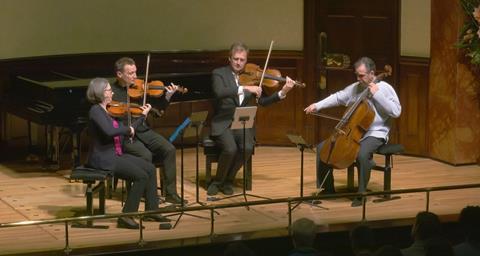 The Kuss Quartet. Photo: Darius Weinberg/Wigmore Hall