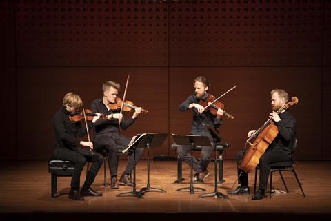 The Danish Quartet performs Beethoven. Photo: Tristan Cook