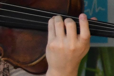 Violinist hand