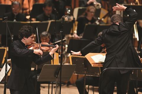 Augustin Hadelich performs with the BBC Symphony Orchestra under Sakari Oramo in March 2019. Photo: Mark Allan