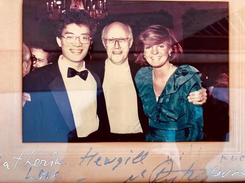 Los Angeles in 1984 after winning the Hammer-Rostropovich prize with Rostropovich and joint winner, Timothy Landauer