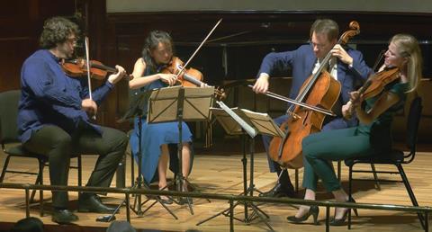 Doric Quartet. Photo: Wigmore Hall Trust 2024