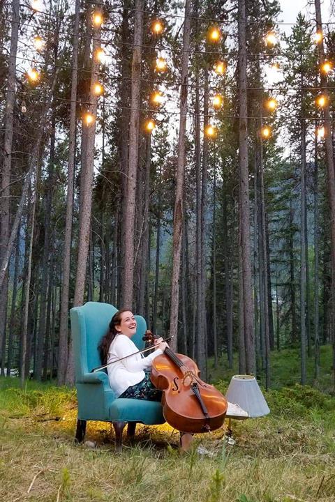 Sophie Gledhill cello Banff woods
