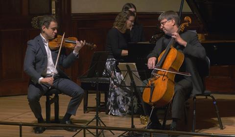 Salieca Piano Trio. Photo: Wigmore Hall Trust 2024