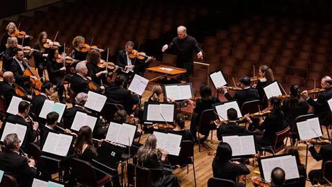 Noseda conducts the NSO on the Millennium Stage at Washington's Kennedy Center. Photo: courtesy NSO