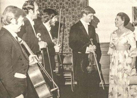 The Lindsay String Quartet with Princess Margaret