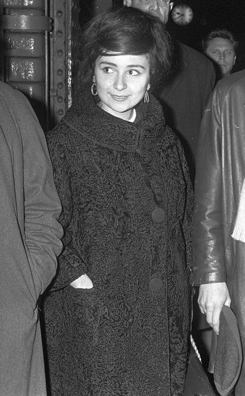 Liana Isakadze in 1967 aged 22, on tour with the Russian State Orchestra