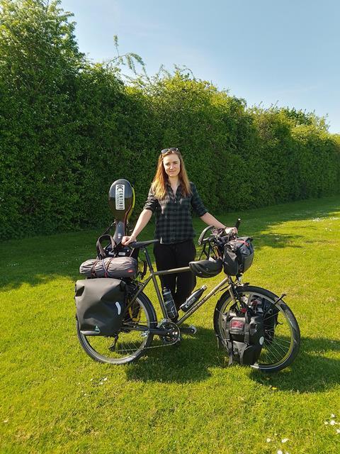 Sarah Small with Bike_cr Sarah Small