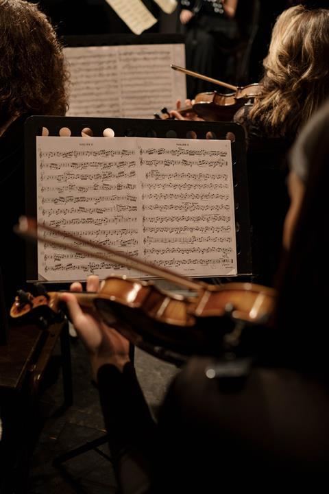 Orchestra playing