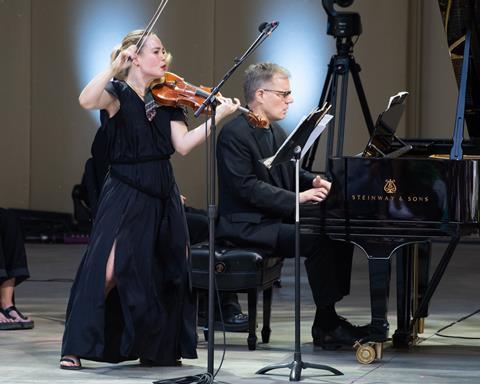 Ojai Music Festival June 13 2026 Leila Josefowicz and John Novacek.by Timothy Teague