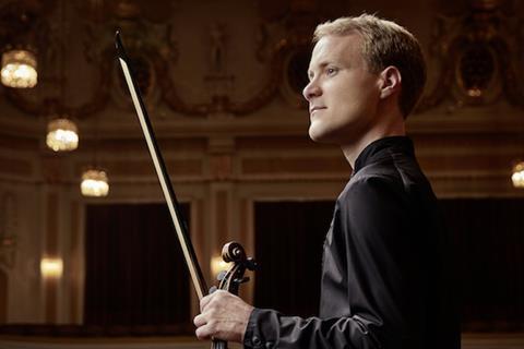 Christoph Koncz with Mozart's violin