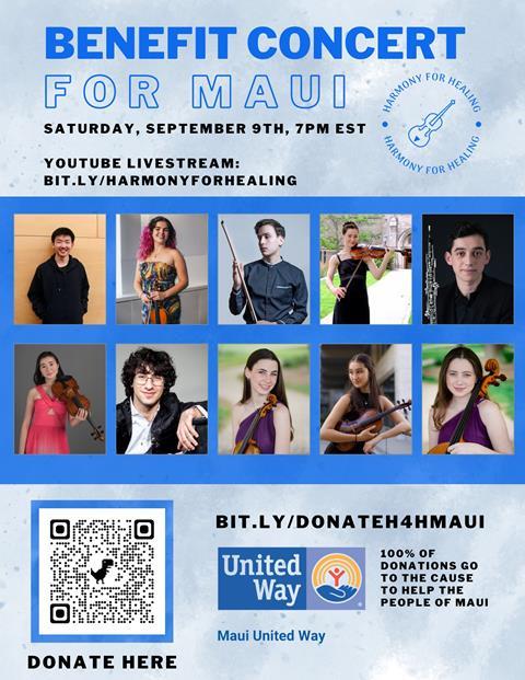 Maui Benefit Concert Poster