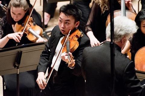 Ziyu He at the final of the 2016 competition ©Menuhin Competition