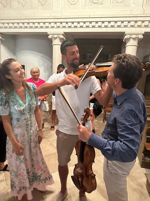 The Strad News Tennis superstar Novak Djokovic swaps racquet for the viola The Strad