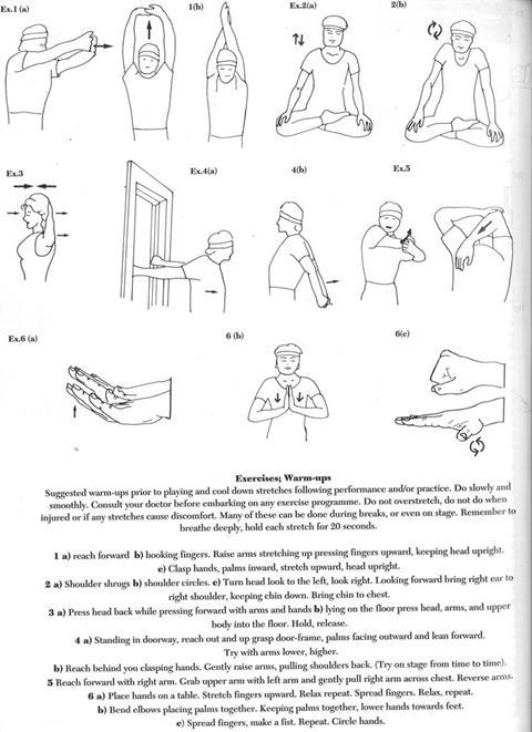 name of cool down exercises