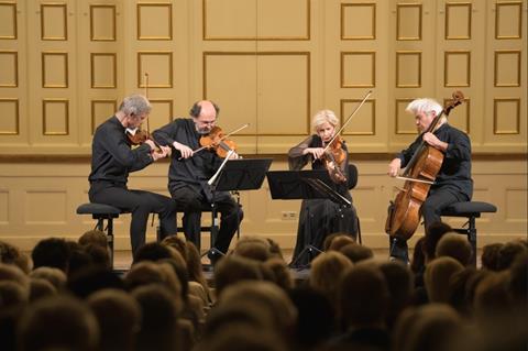The Hagen Quartet performs at the Great Hall of the Salzburg Mozarteum. Photo: Wolfgang Lienbacher