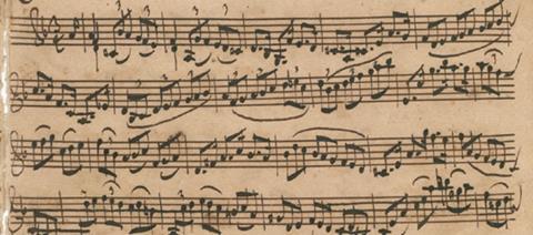 Corrente Bach manuscript